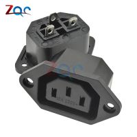 ✒┅✴ Chassis Female 15A/250V 3PIN 05231 AC IEC C13 C14 Inline Socket Plug Adapter Mains Power Connector Power Supply Output Outlet