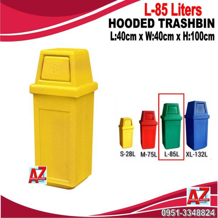Hooded Plastic Trash Bin 85 Liters (LARGE SIZE) Lazada PH