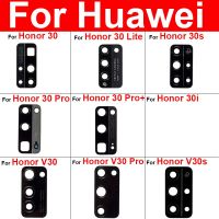 เลนส์กระจกสำหรับ Huawei Honor 30 30Lite 30S 30i V30s View V30 Pro เลนส์กระจกกล้องด้านหลังสติกเกอร์เลนส์แก้วอะไหล่