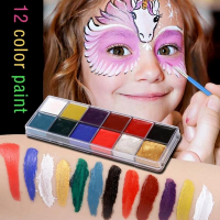 2022 Face Body Paint Set 12สี Professional แต่งหน้า Palette ปลอดภัย Facepaint สำหรับ Halloween Cosplay