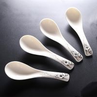 Bone China Spoon Marbling Scoop Utensil Ladle Dinner Ceramic Tableware Dipper Dinnerware Cutlery Restaurant Home Kitchen Supplie Serving Utensils