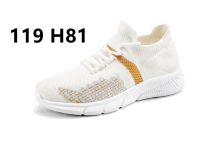 1 Womens White And Yellow Breathable Running Shoes