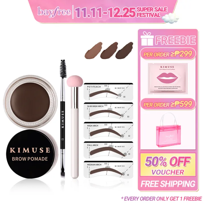 KIMUSE One-Step Pomade Brow Stamp + Shaping Kit Long-lasting And ...