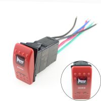 Waterproof 5Pins 10A/24V 20A/12V LED Lighted Car Momentary Horn Rocker Switch with Wire Connector Speaker Push Switch (7 Choice) Electrical Circuitry