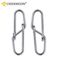 CREEKMOON สแน็ปแกนหมุนทรงถังไม้สำหรับตกปลาแบบปลอดภัยขนาด12-28.5มม. สแน็ปหมุนเพชร0 #-6 # S2อุปกรณ์ตกปลาหมุนตกปลา100ชิ้น