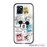 UCUC เคสโทรศัพท์เคสสำหรับ Infinix Note 10 Pro ปลอกแฟชั่นการ์ตูนสำหรับสาวมิกกี้เมาส์เพื่อน Graffiti Glossy Case กระจกเทมเปอร์ฝาหลังปลอก