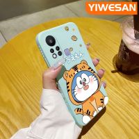 YIWESAN เคสสำหรับ Infinix Hot 11S Hot 2022เคสลายการ์ตูนโดราเอมอนสร้างสรรค์ดีไซน์ใหม่บางเคสโทรศัพท์ป้องกันขอบสี่เหลี่ยมเคสนิ่มเคสปลอกซิลิโคนกันกระแทก