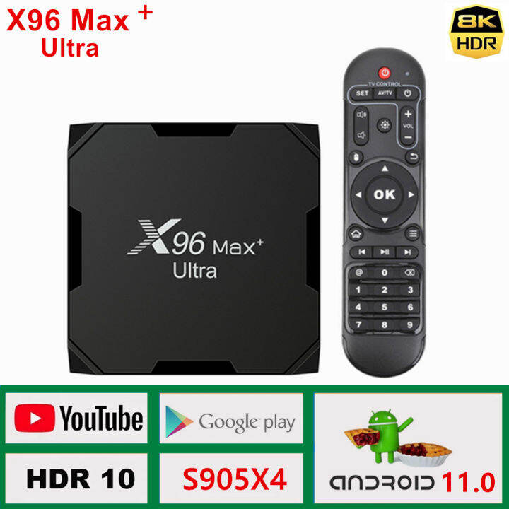 Original X96 MAX Plus Ultra 11 TV Amlogic S905X4 4GB 64GB 32GB AV1 WiFi ...