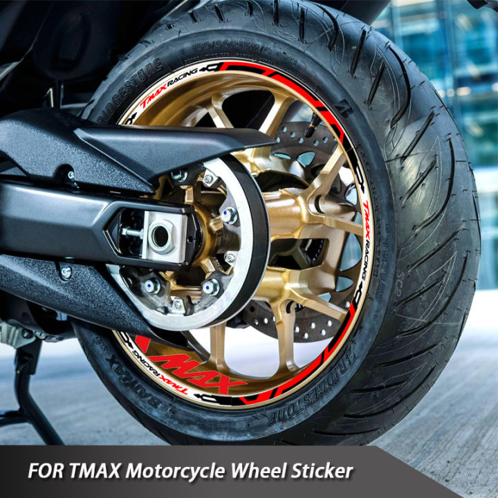 tmax-สติกเกอร์แต่งล้อมอเตอร์ไซค์ล้อรถจักรยานยนต์สะท้อนแสงดุมล้อสกู๊ตเตอร์กันน้ำสำหรับ-yamaha-tmax-500-530-560-2023