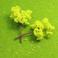 Limited Time Discounts 10Pcs/20Pcs/40Pcs O Scale Yellow Green Model Trees 1:50 8.5Cm*4.5Cm Iron Wire Autumn Trees R9048