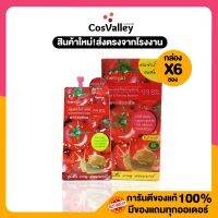 [กล่อง x 6 ซอง] ริ้วรอย รอยแผลเป็น รอยดำสิวให้แลดุจางลง สเนล โทเมโท Snowgirl Snail &amp; Tomato Booster 15g.