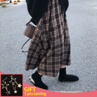 Vintage Skirts All-match Autumn Spring Basic Loose Midi Skirt Korean Fashion Popular Simple Elegant Long Skirts Female Clothing