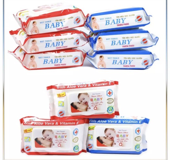 Khăn ướt giấy ướt baby phú đạt 1 gói - ảnh sản phẩm 1