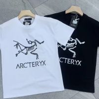 Arcteryx แท้ของแคนาดาในฤดูร้อนปี2023โลโก้ใหม่สำหรับสันทนาการคอกลมแขนยาวครึ่งแขนรูปพิมพ์นกใหญ่สไตล์ร้อนแรงกับผู้ชายและเสื้อยืดผู้หญิงด้วยแขนสั้น