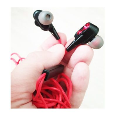 หูฟังอินเอียร์แบบมีสายแนวสปอร์ตพร้อมหูฟังและชุดหูฟังไมค์หูฟังคู่ไดรฟ์หูฟังสเตอริโอหูฟังขนาดเล็ก