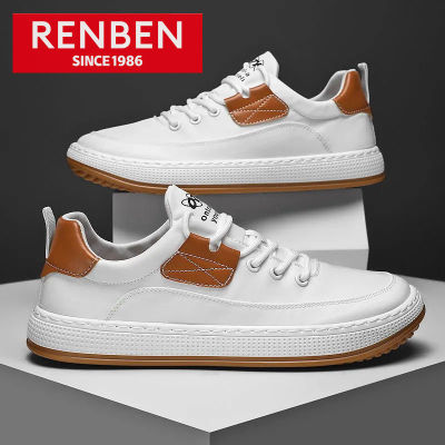 RENBEN Men S Soft Sole น้ำหนักเบาและระบายอากาศได้รองเท้าแพลตฟอร์มรองเท้าลำลองต่ำมีสไตล์รองเท้าผ้าใบผู้ชาย