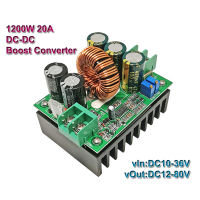 1200วัตต์20A พลังงานสูง DC-DC Boost Converter S Tabilizers CV CC ขั้นตอนขึ้นแหล่งจ่ายไฟปรับ DC12V-80V ควบคุมแรงดันไฟฟ้าพลังงานแสงอาทิตย์