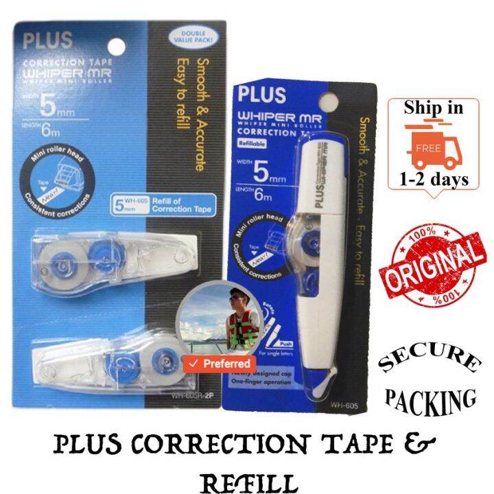 PLUS CORRECTION TAPE REFILLABLE WH604 / WH605 / WH606 PLUS WHIPPER