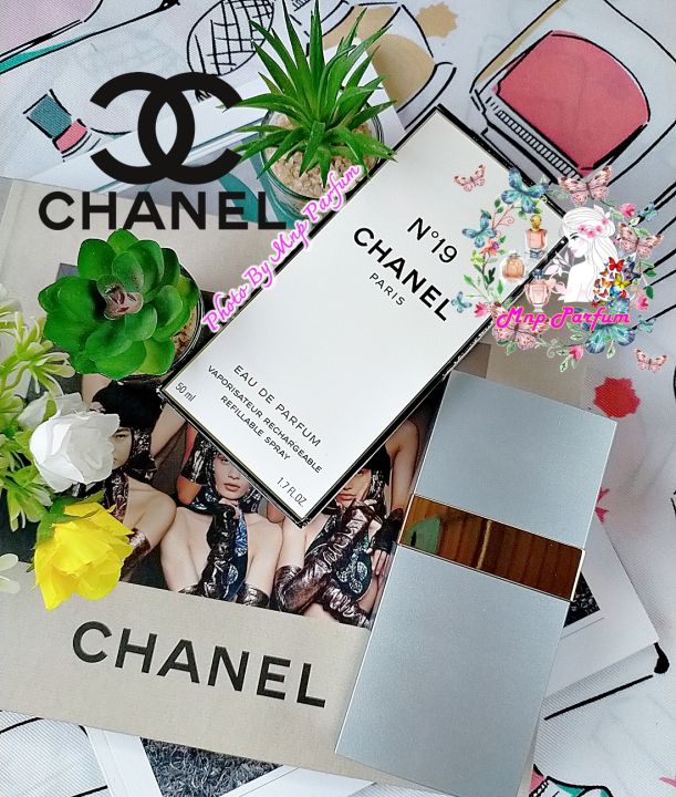 chanel-n-19-eau-de-parfum-refillable-spray-vintage-rare-50-ml-กล่องขาย