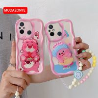 เคสตลกสำหรับ Redmi 12C เคสโทรศัพท์ซิลิโคนนิ่มน่ารักเคส Redmi12C สำหรับสุภาพสตรีเด็กผู้หญิงพร้อมสายรัดข้อมือขาตั้ง