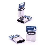 HVJ-10pcs Usb 3.1 Type C Connector 14 Pin Female Socket Receptacle Through Holes Pcb 180 Vertical Shield Usb-c1