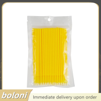 ? boloni 50pcs disposable eyelash EXTENSION แต่ละขนตาลบแปรง applicator