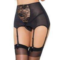 【YF】◙┋☃  Waist Garter Mesh Suspender Female Elastic 6 Straps Crotchless Garters Night Wear