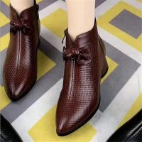 ❇☃✜ Women Barefoot Shoes Short Boots Ankle 2022 Spring New Female Casual Thick Soled Shoes Genuine Leather Designer Pumps Shoes