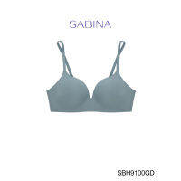 SABINA BRALESS เสื้อชั้นใน รุ่น SOFT DOOMM  (ไร้โครง) รหัส SBH9100GD สีเขียวเข้ม