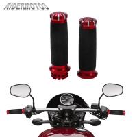 Motorcycle 1"25mm CNC Handle Grips Handle Bar Grips Aluminum Red For Harley Dyna Super Glide FXD Touring Dyna Sportster XL883