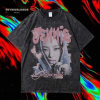 เสื้อยืด โอเวอร์ไซซ์ โอเวอร์ไซซ์ พิมพ์ลาย JENNIE BLACKPINK VINTAGE TEE