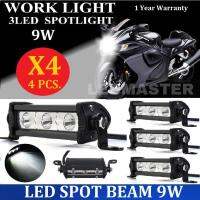 X4 ได้ 4 ชิ้น ราคาโปรโมชั่น ! LED SPOT BEAM ไฟสปอร์ตไลท์ ไฟหน้ารถ ไฟท้าย ไฟรถมอเตอร์ไซต์ ไฟรถจักรยานยนต์ บิ๊กไบค์ ATV  สว่างมาก 9 Watt 12V-24V เเสงขาว งานพรีเมี่ยม จำนวน 4 ชิ้น