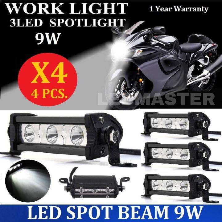 x4-ได้-4-ชิ้น-ราคาโปรโมชั่น-led-spot-beam-ไฟสปอร์ตไลท์-ไฟหน้ารถ-ไฟท้าย-ไฟรถมอเตอร์ไซต์-ไฟรถจักรยานยนต์-บิ๊กไบค์-atv-สว่างมาก-9-watt-12v-24v-เเสงขาว-งานพรีเมี่ยม-จำนวน-4-ชิ้น