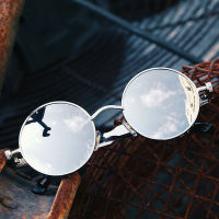 Classic Steampunk Sun Glasses Polarized Mens and Womens Brand Designer Retro Round Metal Frame Sunglasses High Quality UV400