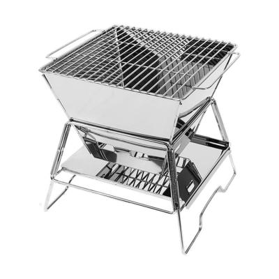 Meat Grilling Wood Stove Camping Stove for Picnic Stainless Steel Camping Stove Folding Stove Wood Burner Outdoor Wood Stove for Camp Stove BBQ Grill Cooking Stove Camping liberal
