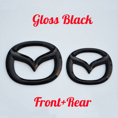 Gloss Black Carbon Fiber Car logo For Mazda 3 Axela Mazda 6 Atenza Cx-4 Cx-5 Steering Wheel Front Rear Badge Emblem Sticker