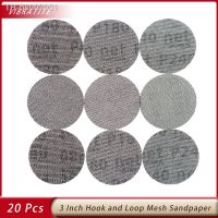 ▼✉ 20Pcs Mrika 3 Inch 75mm Mesh Sandpaper Hook Loop Sanding Disc Dust Free Sharp Grinding For Drywall Wood Sanding