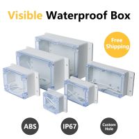 ABS Visible Wire Junction Box Waterproof Electronic Watertight Enclosure Box IP67 Transparent Safe Case Plastic Boxes Organizer