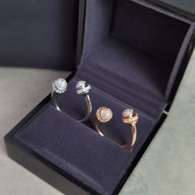 ✣ Anniversary Gifts New Hot 2023 Trend Famous Brand Jewelry For Women Luxury Rotate Ball Bead Rings Wedding Open Rose Gold Ring