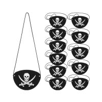 448B 12Pcs Felt Pirate Patches Costume Props Captain Theme Decoration Kids Birthday