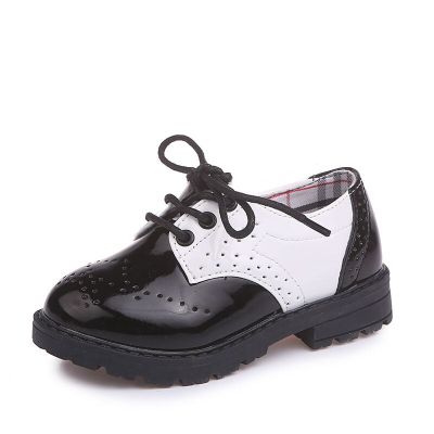 เด็กแต่งตัวรองเท้าสำหรับเด็กวินเทจเด็กสบายๆอย่างเป็นทางการสิทธิบัตร PU B Rogue รองเท้าหนังสีดำ Z Apatos ฤดูใบไม้ร่วงแฟชั่นสาวรองเท้า