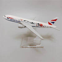 KK16cm Air Great British Airways โบอิ้ง777 B777สายการบินสีแดงดอกไม้โลหะผสมโลหะ Diecast เครื่องบินรุ่นเครื่องบินพลัม Bosssom Aircraftq11