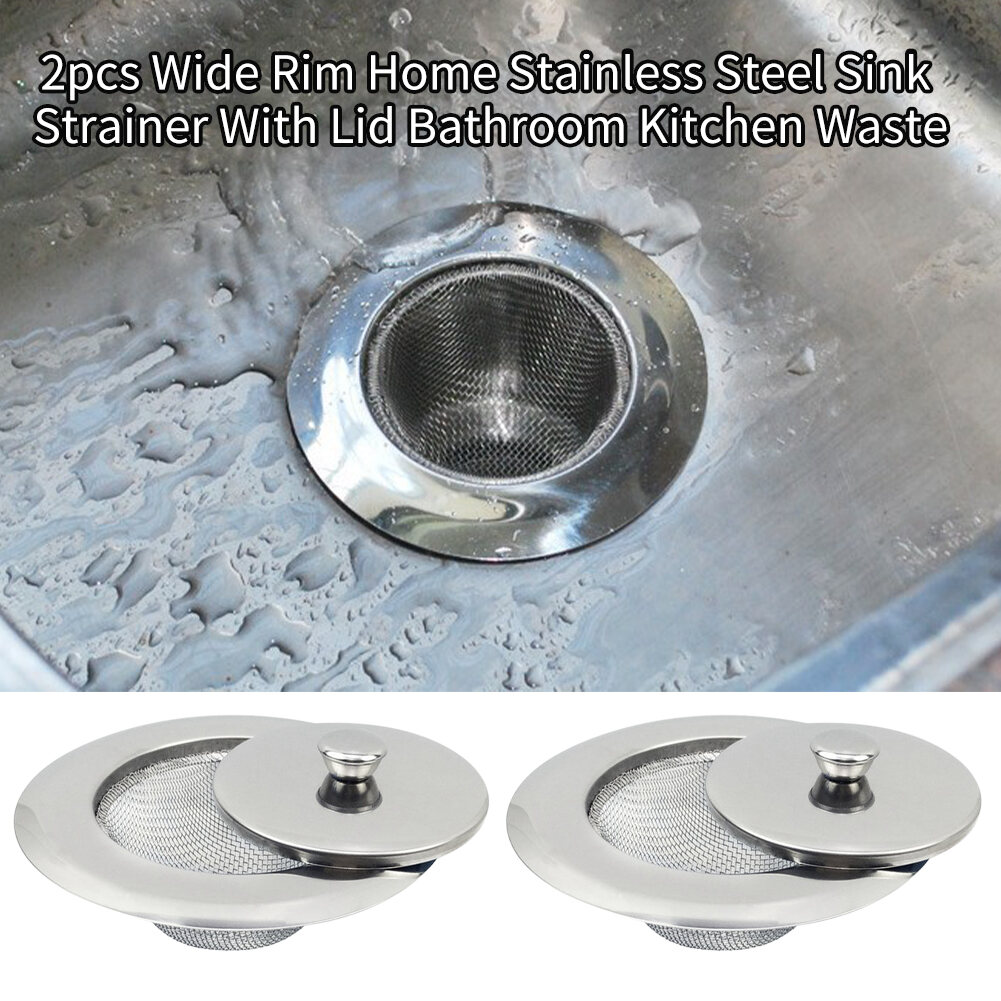 Stainless Steel Anti-blocking Sink Strainer Rim 3.5 Inch for Kitchen Bathroom 
