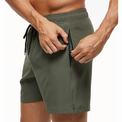 กางเกงขาสั้นชายหาดแห้งเร็วกางเกงว่ายน้ำยืดได้สำหรับผู้ชาย2023มีกระเป๋าซิปและซับในเป็นตาข่าย