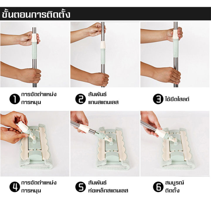 อเนกประสงค์-ไม้ถูพื้นดันฝุ่น-spray-mop-ไม้ถูพื้นดูดฝุ่น-ไม้ถูบ้าน-แถมผ้าไมโครไฟเบอร์-ชุดอุปกรณ์ถูพื้น