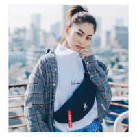 ▫✎□ Japanese magazine personalized messenger bag female small bag dumpling bag lovers backpack fashion brand logo embroidery waist bag ins female