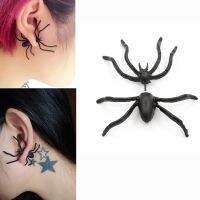 【LZ】☼  2 pçs aranha brinco preto orelha parafuso prisioneiro estilo engraçado design estranho brinco punk jóias acessórios para homens feminino halloween decoração