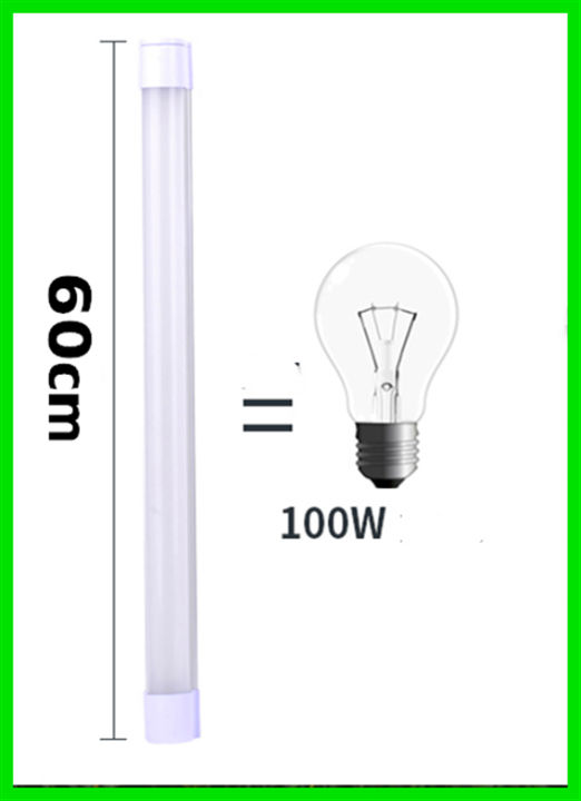 หลอดt8คีบแบต-หลอดไฟled-12v-15w-20wแสงขาวใช้ที่ตลาดกลางคืนใช้แบตเตอรี่รถชุดหลอดไฟ-พร้อมสาย-ปากคีบแบต-led