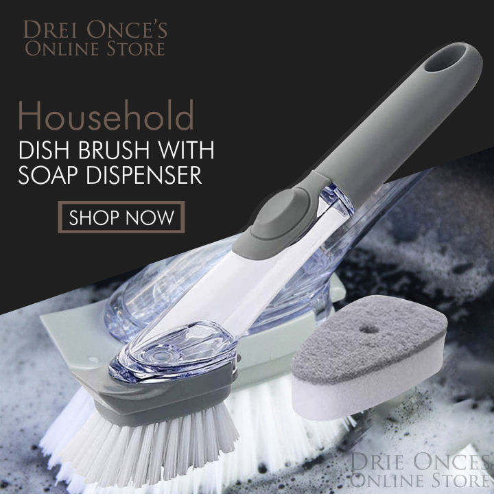 Soap Dispensing Dish Scrub Brush Refills 2-Pack - Creative Kitchen