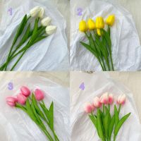 Annami 5pcs Artificial Flowers Tulip Restaurant Photo Props Room Decoration